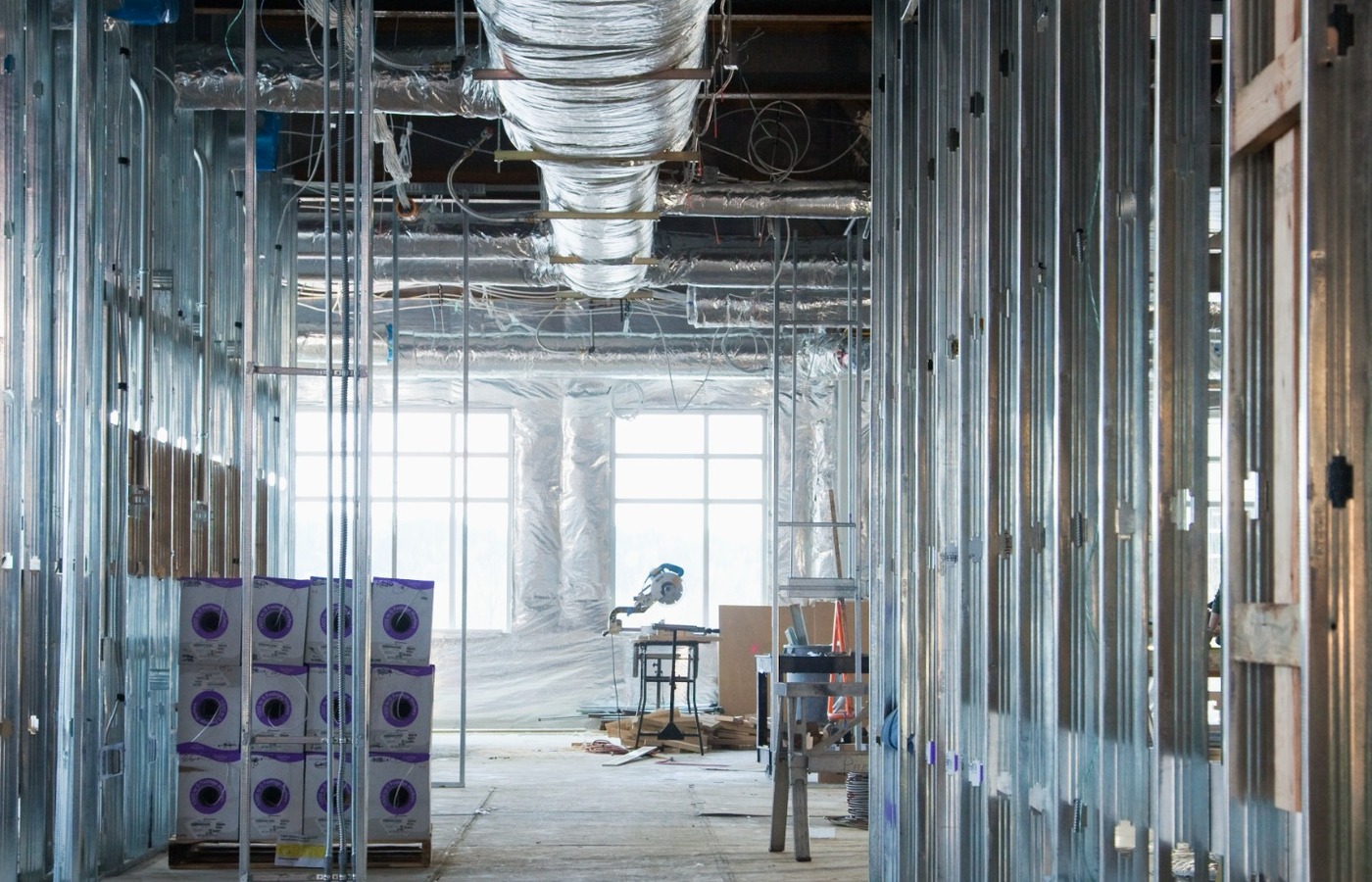 Commercial construction building